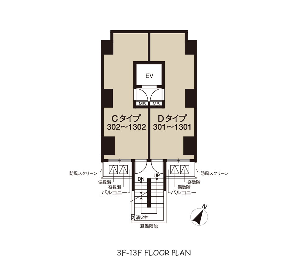 3F-13F FLOOR PLAN