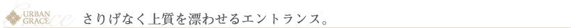 さりげなく上櫃を漂わせるエントランス。